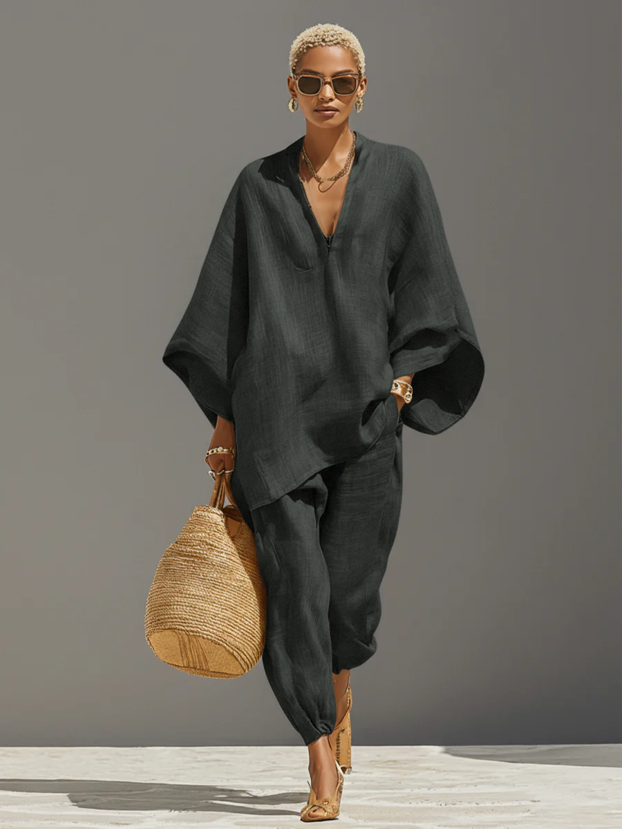 Isla Textured Asymmetric Matching Set