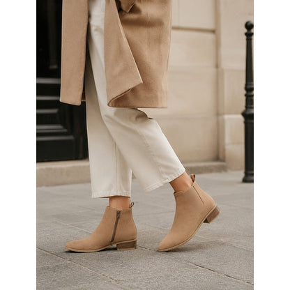 Adriana Pointed Toe Block Heel Ankle Boots