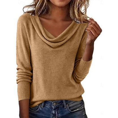 Eudora Cowl-Neck Knit Sweater