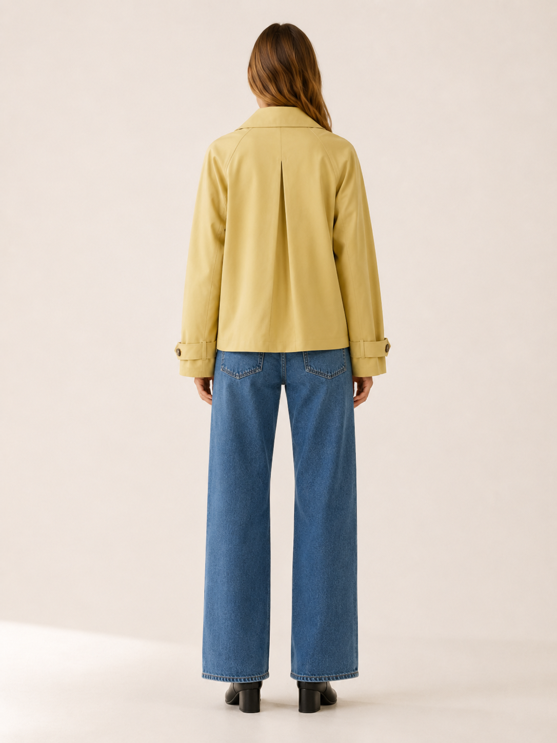 Seraphina Yellow Short Trench Coat