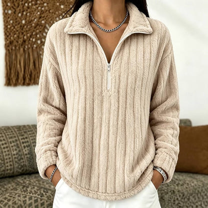 Sabella Textured Quarter-Zip Pullover