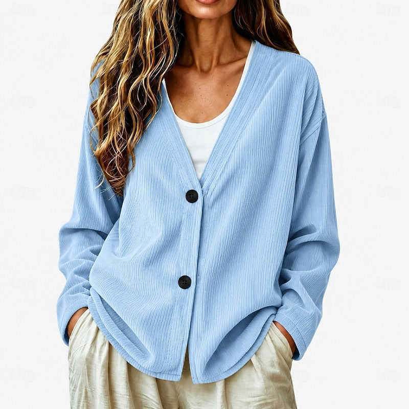 Clementine V-Neck Button-Front Cardigan