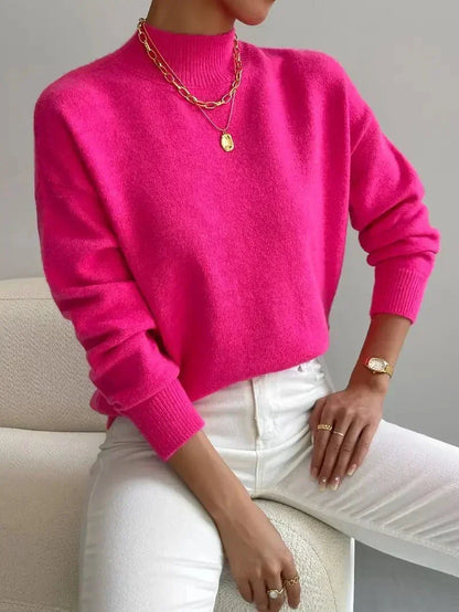 Soline Drop-Shoulder Turtleneck Sweater