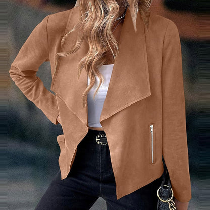 Mirabelle Draped Open-Front Jacket