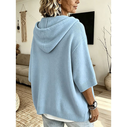 Fiora Hooded Knit Sweater