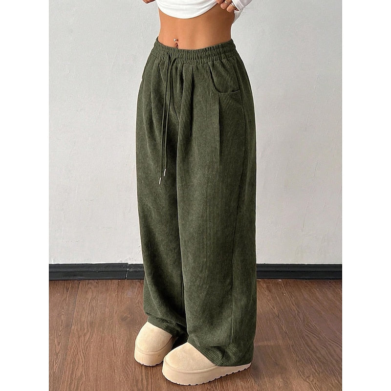 Emmeline Comfortable Drawstring Wide-Leg Pants