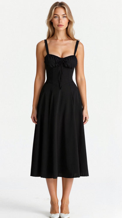 Bonnie | Floral Chic Corset Midi Dress