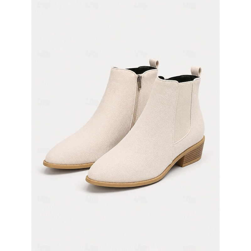 Adriana Pointed Toe Block Heel Ankle Boots