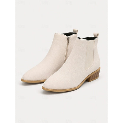 Adriana Pointed Toe Block Heel Ankle Boots