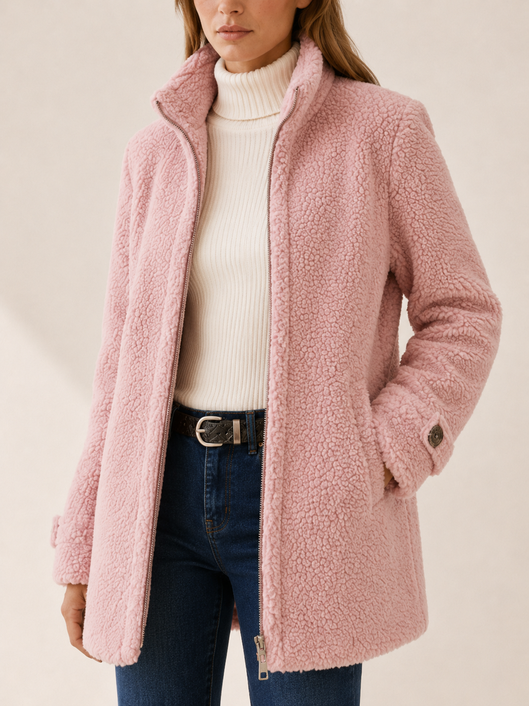 Anneliese Zip-Front Fleece Jacket