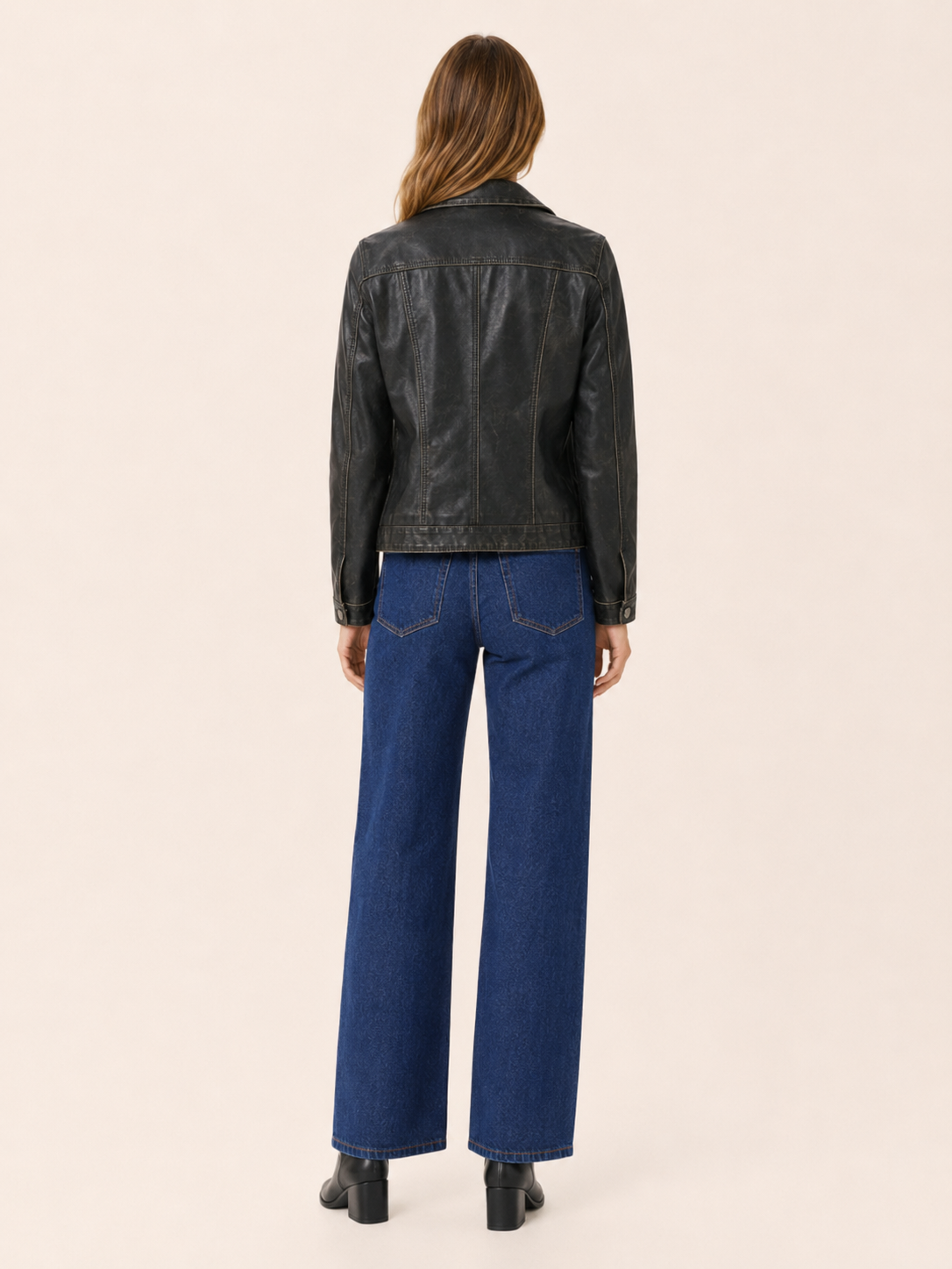 Marcella Faux Leather Shirt Jacket