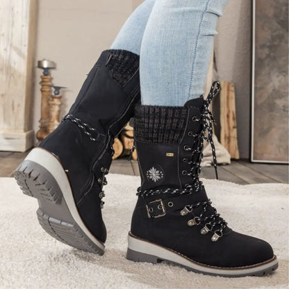 Freya Lace-Up Mid-Calf Combat Boots