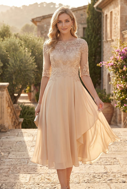 Mila High-Waist Midi Dress