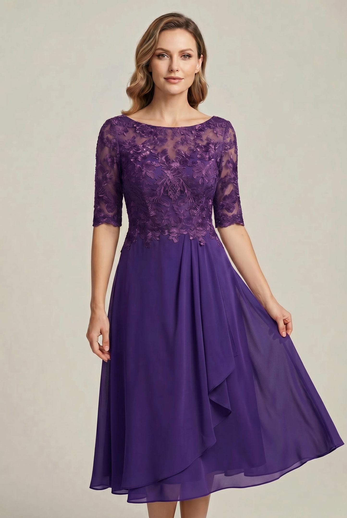 Mila High-Waist Midi Dress