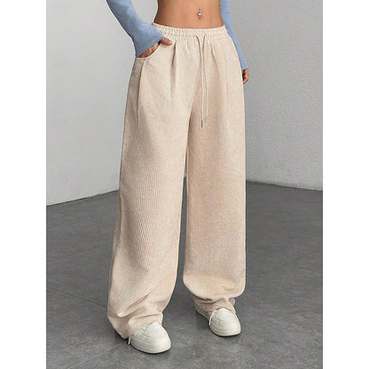 Emmeline Comfortable Drawstring Wide-Leg Pants