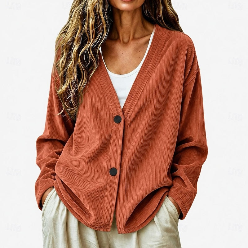 Clementine V-Neck Button-Front Cardigan