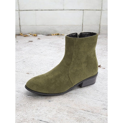 Camille Side-Zip Block Heel Ankle Boots