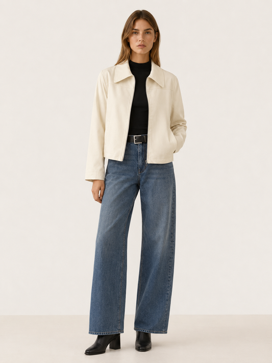 Sasha Faux Leather Biker Jacket