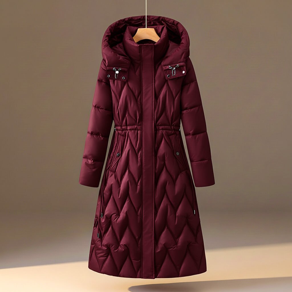 Linnea Quilted Hooded Long Coat