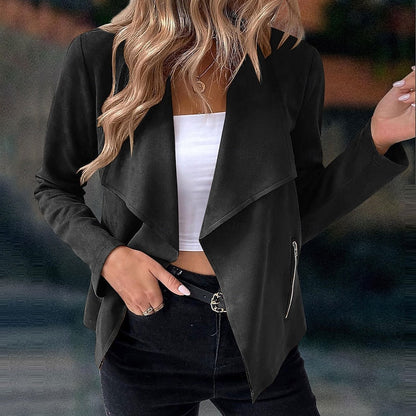 Mirabelle Draped Open-Front Jacket