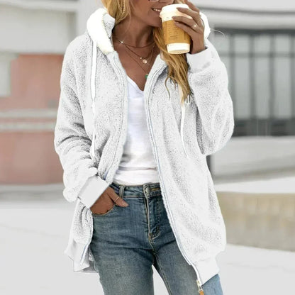 Greta Sherpa Fleece Hooded Jacket
