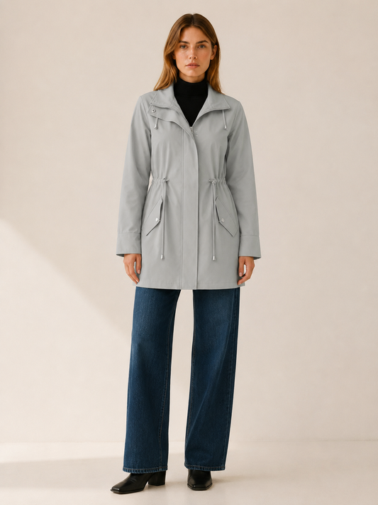 Odette Short Flap Pocket Trench Coat