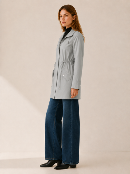 Odette Short Flap Pocket Trench Coat