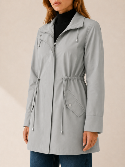 Odette Short Flap Pocket Trench Coat