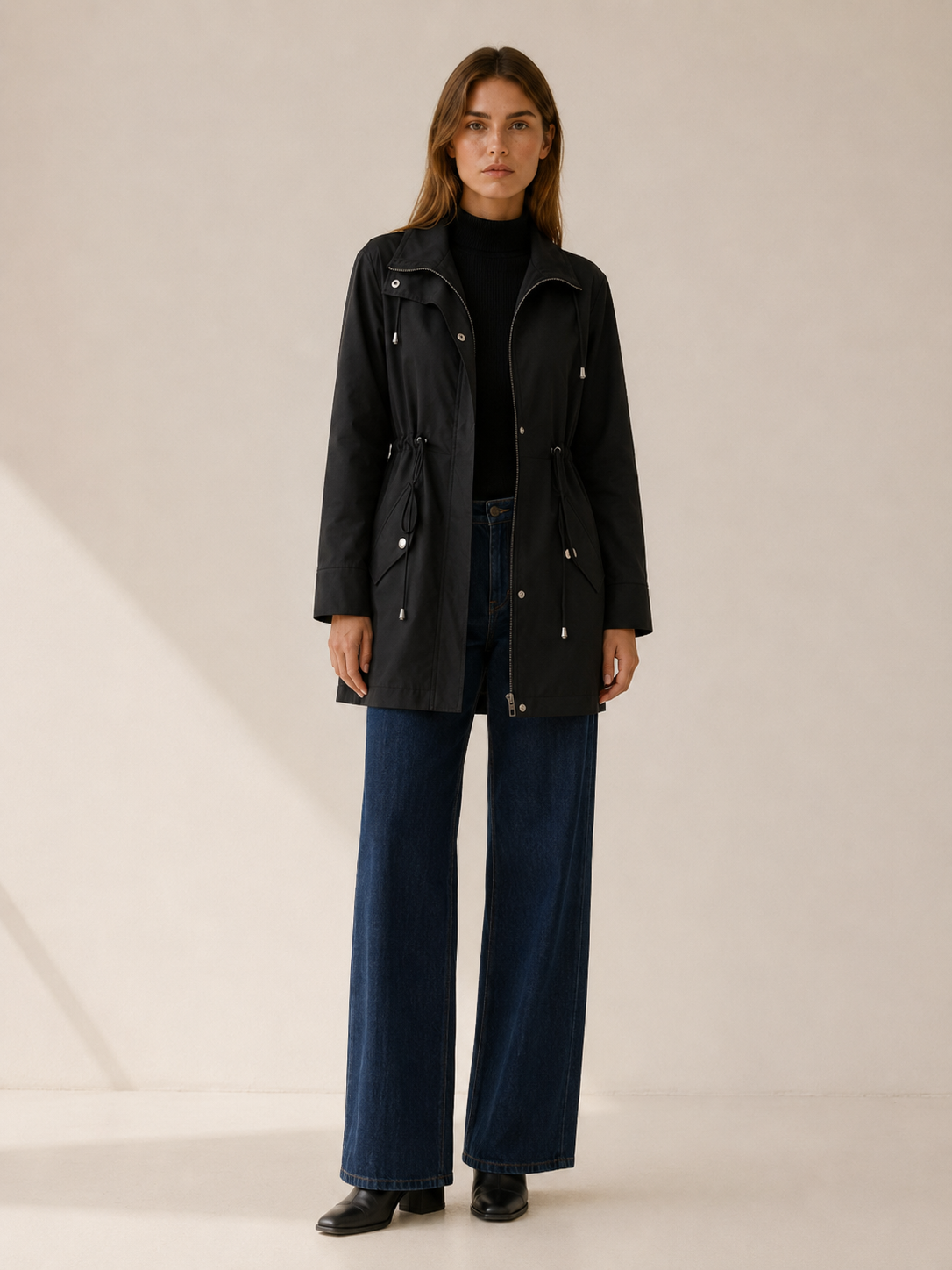 Odette Short Flap Pocket Trench Coat