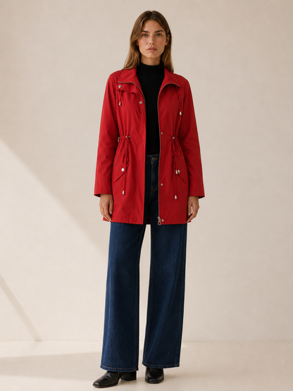 Odette Short Flap Pocket Trench Coat