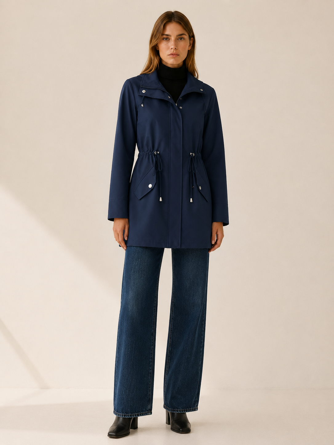 Odette Short Flap Pocket Trench Coat