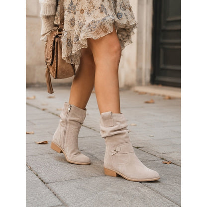 Florina Slouch Buckle Ankle Boots