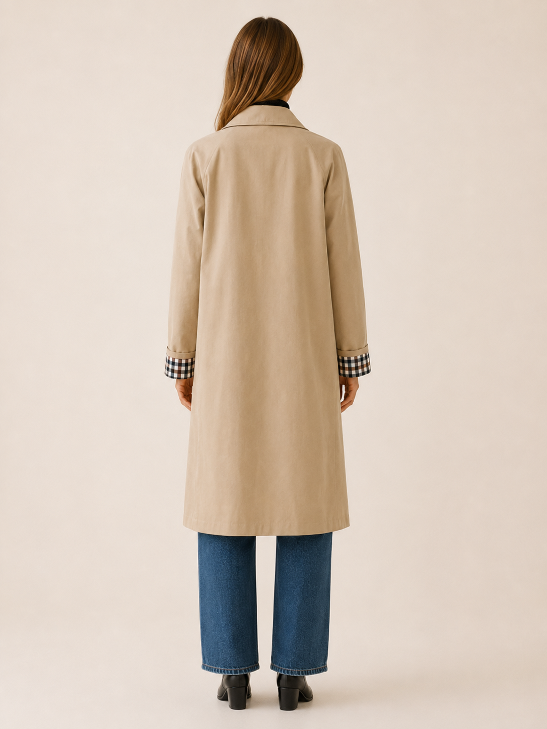 Rosetta Khaki Single-Breasted Trench Coat