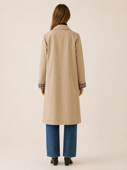 Rosetta Khaki Single-Breasted Trench Coat