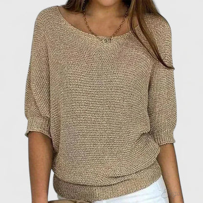 Zinnia Relaxed Batwing Knit Sweater