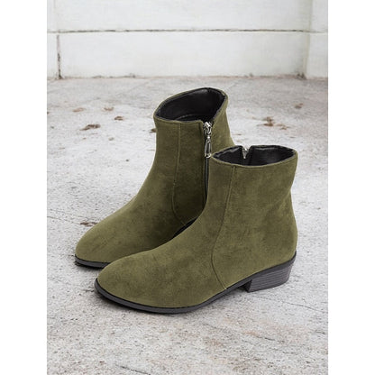 Camille Side-Zip Block Heel Ankle Boots