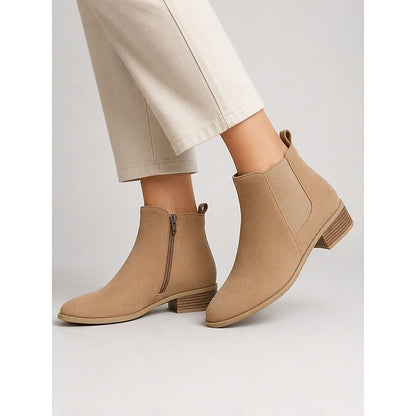 Adriana Pointed Toe Block Heel Ankle Boots