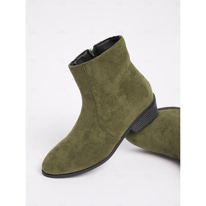 Camille Side-Zip Block Heel Ankle Boots