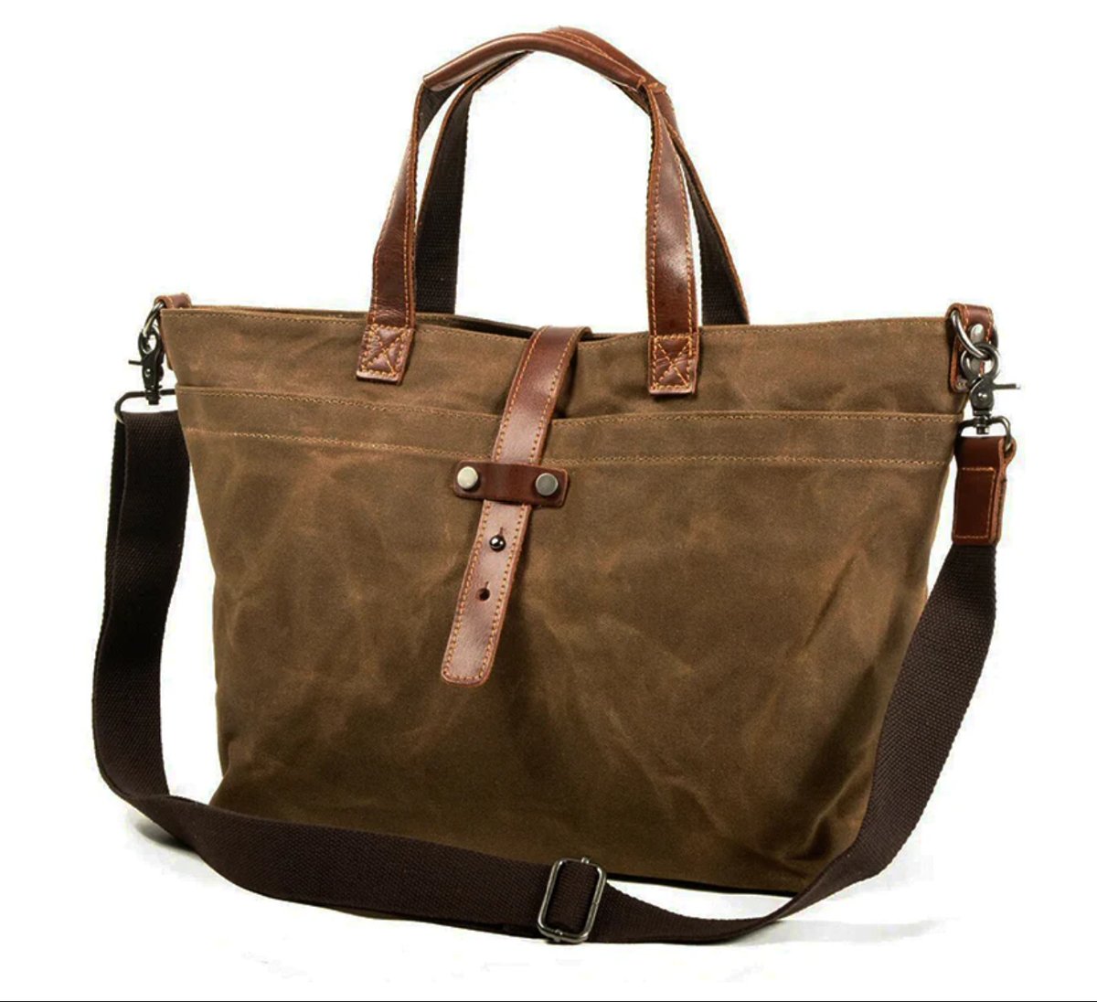 Leonora Waxed Canvas Crossbody Tote Bag