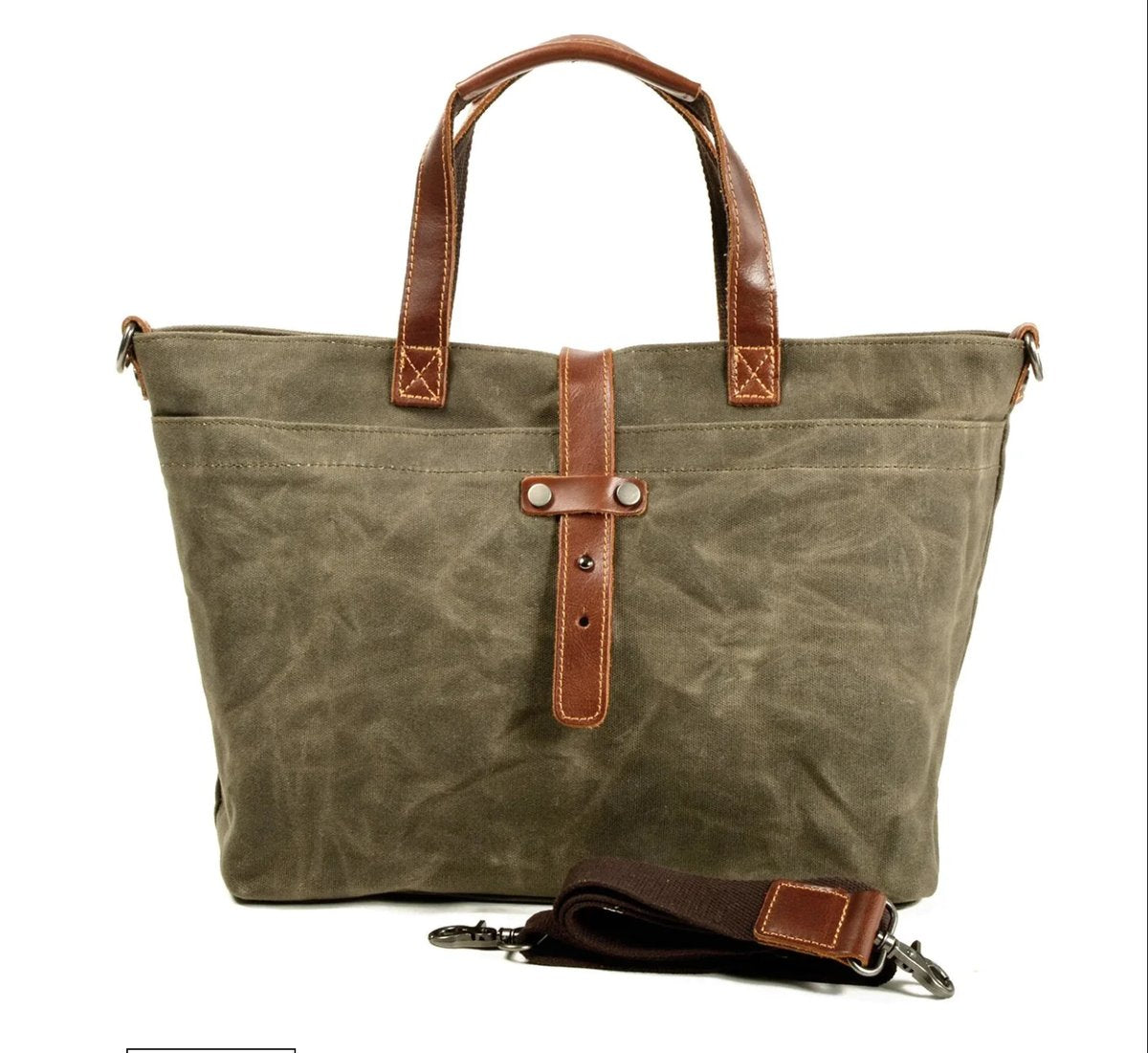 Leonora Waxed Canvas Crossbody Tote Bag