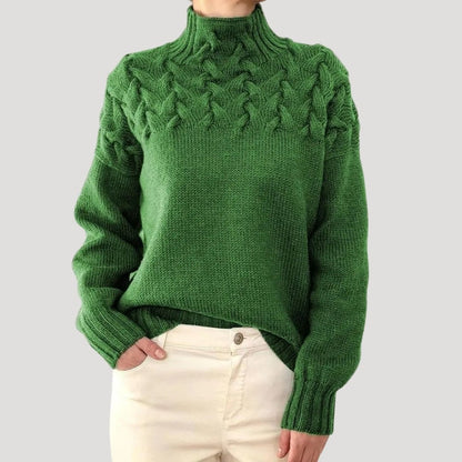 Celia Cable-Knit Turtleneck Sweater