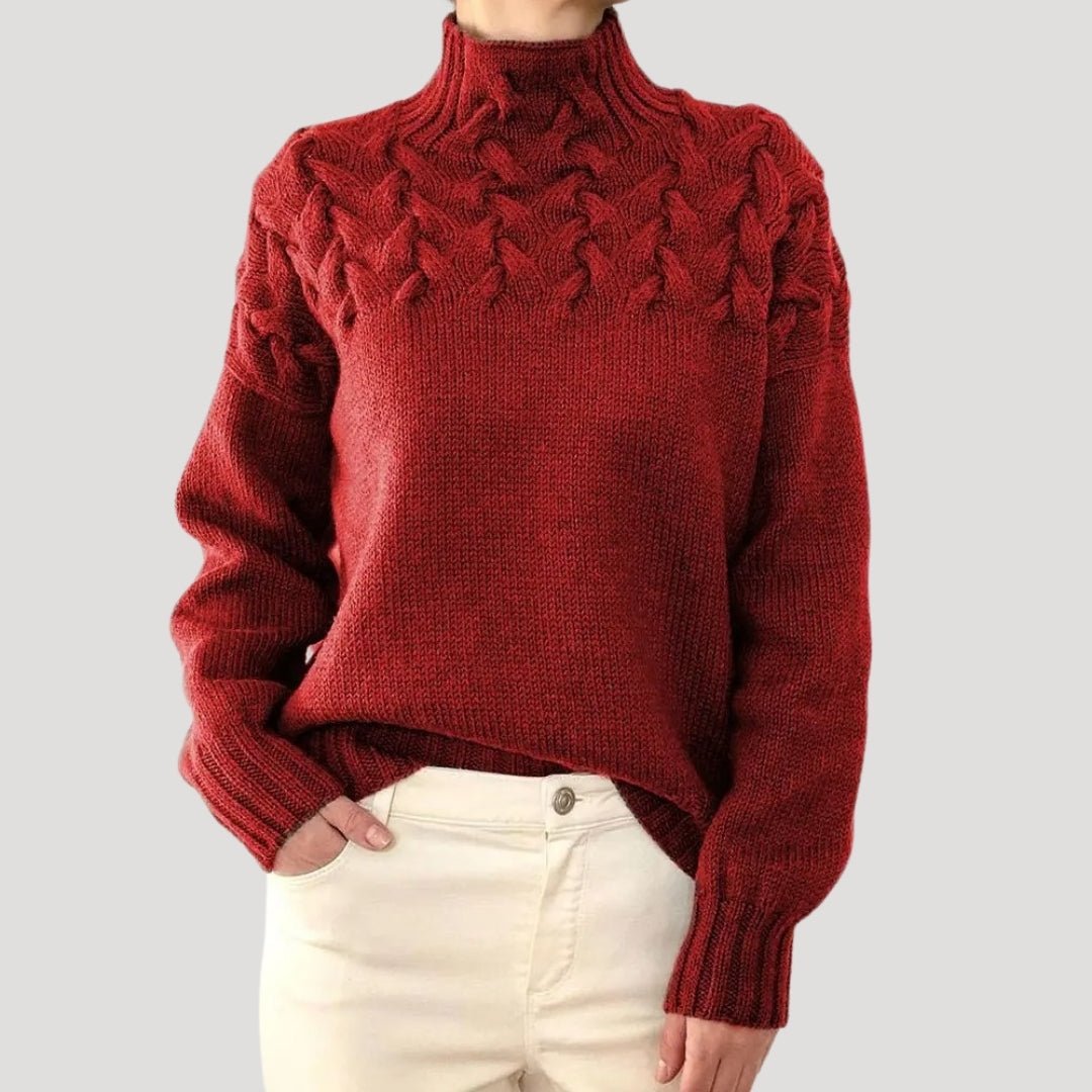 Celia Cable-Knit Turtleneck Sweater