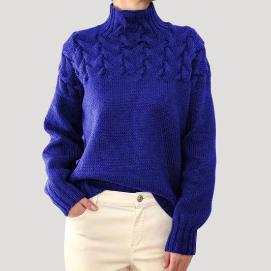 Celia Cable-Knit Turtleneck Sweater
