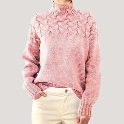 Celia Cable-Knit Turtleneck Sweater