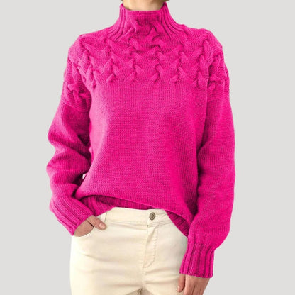Celia Cable-Knit Turtleneck Sweater