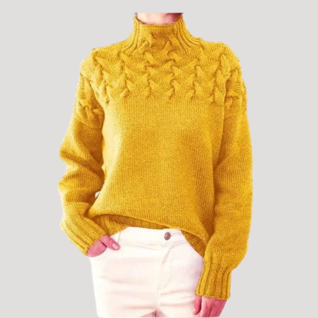 Celia Cable-Knit Turtleneck Sweater
