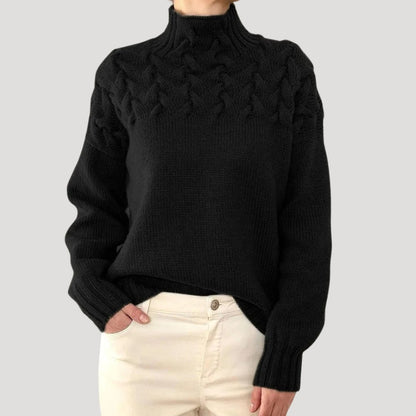 Celia Cable-Knit Turtleneck Sweater