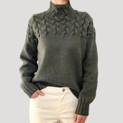 Celia Cable-Knit Turtleneck Sweater