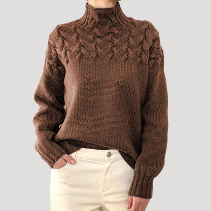 Celia Cable-Knit Turtleneck Sweater