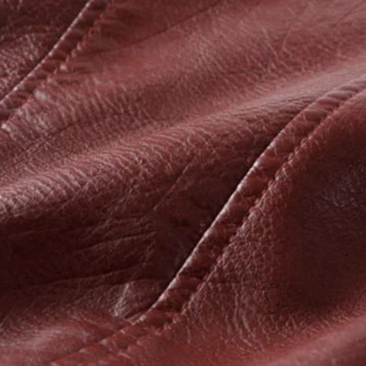 Valeria Belted Faux Leather Moto Jacket